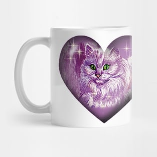 purple cat Mug